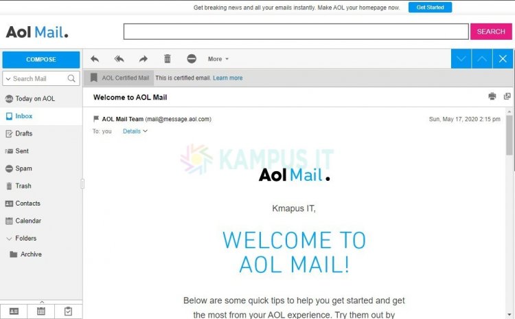 mendaftar dan membuat email AOL