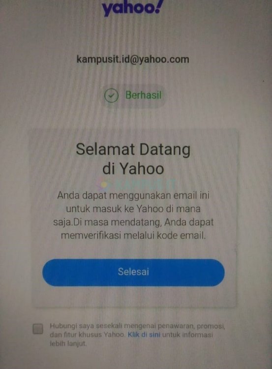 Cara membuat email Yahoo baru di Android