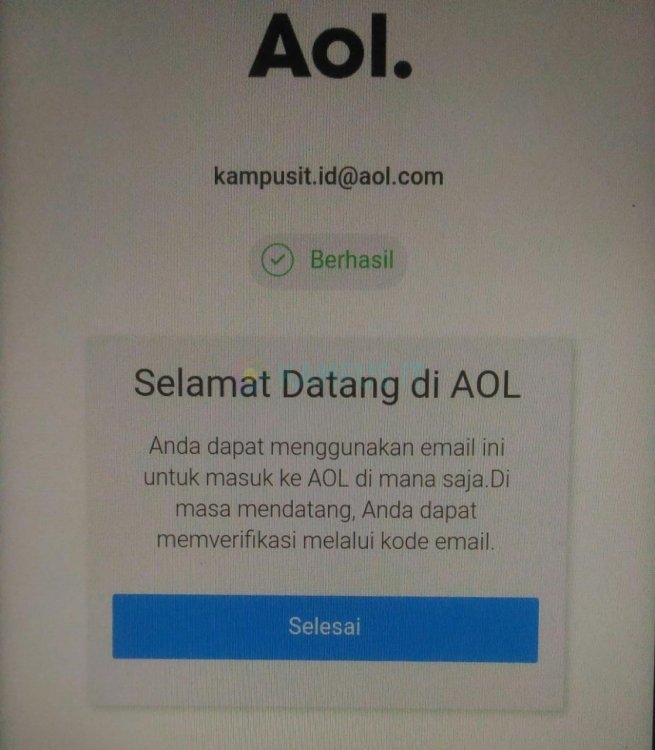 Membuat email AOL di HP Android