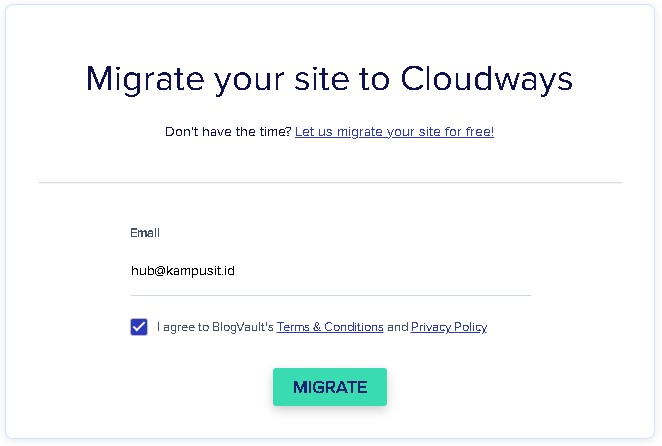 Proses Migrasi WordPress CloudWays