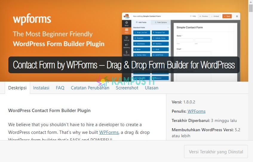 Form Builder Gratis dari WPforms